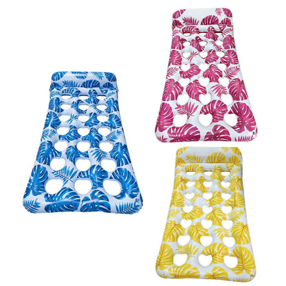 3-Pack: Inflatable Pool Float Raft Water Lounge 330lbs Load-Bearing Mattress with Headrest DailySale