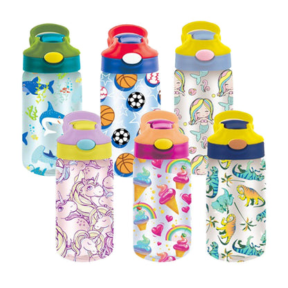 3-Pack: Kids Assorted Water Bottles with Auto Straw DailySale