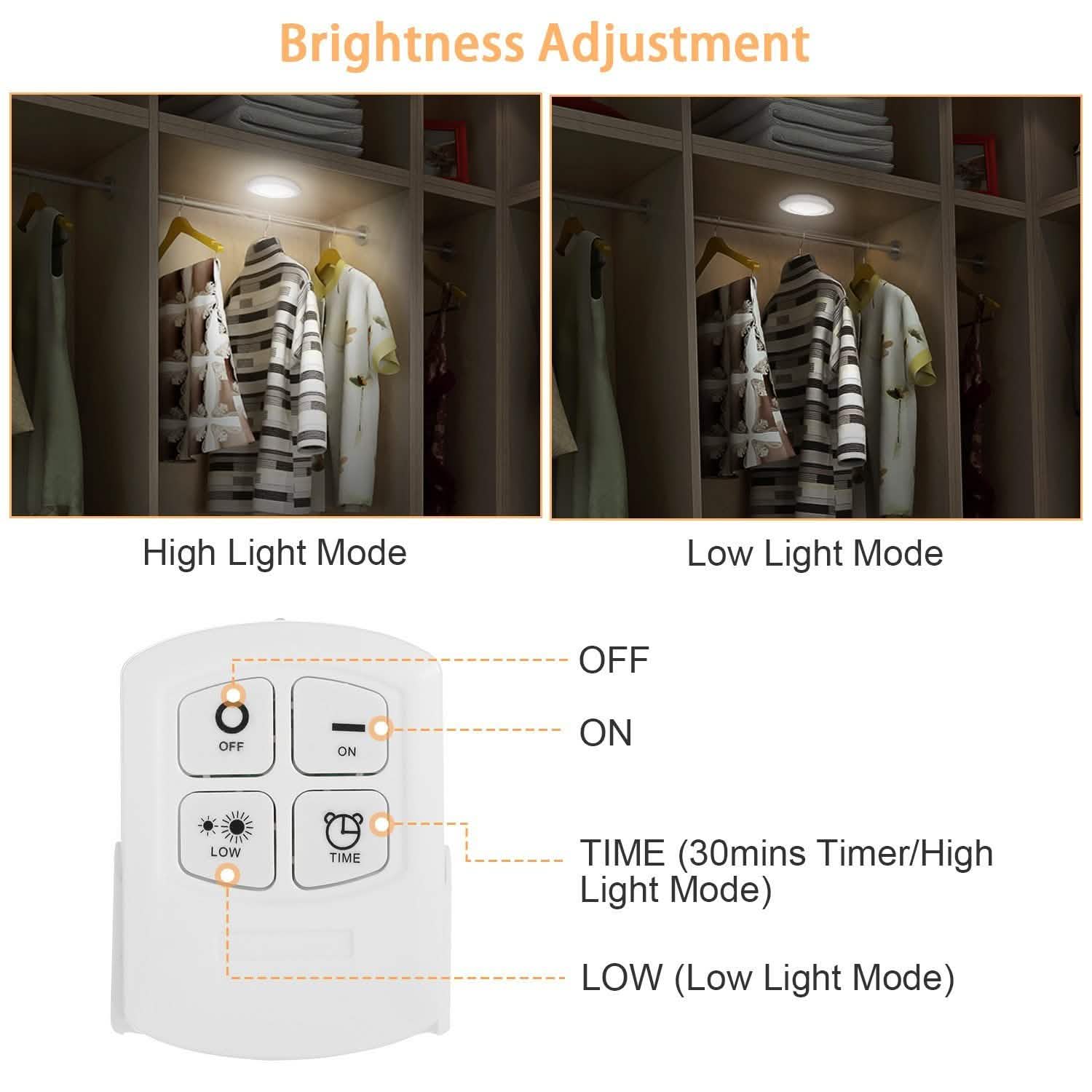 3-Pack: LED Wireless Puck Closet Lights DailySale