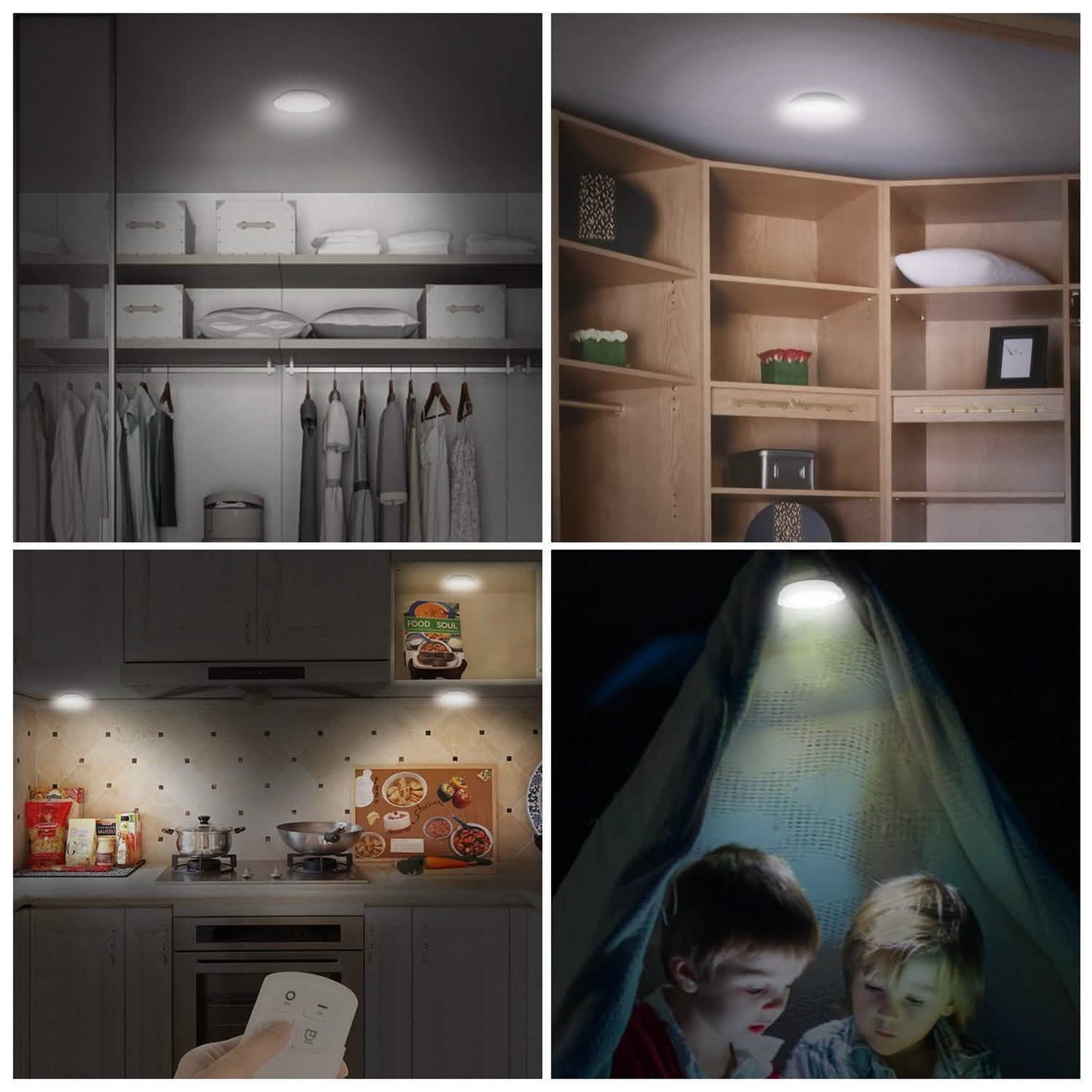 3-Pack: LED Wireless Puck Closet Lights DailySale