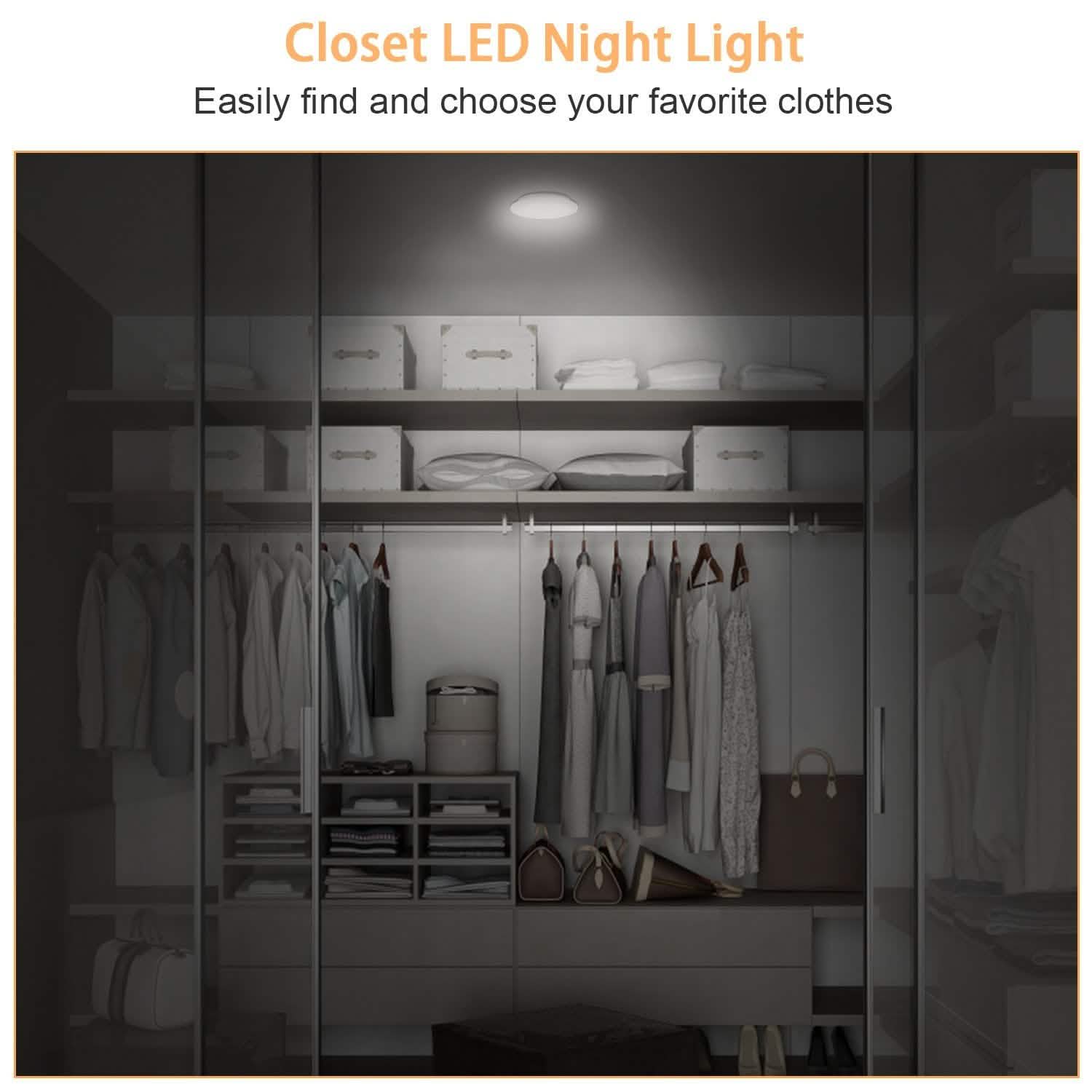 3-Pack: LED Wireless Puck Closet Lights DailySale