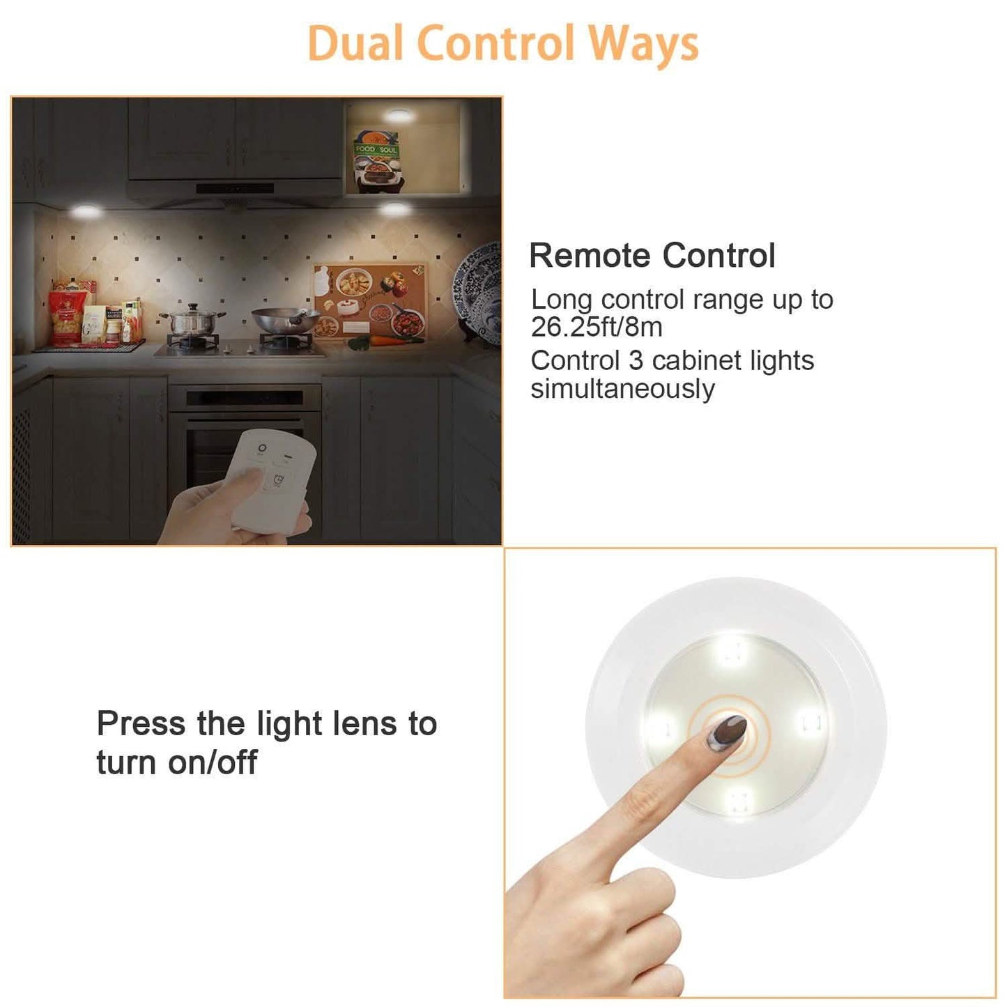 3-Pack: LED Wireless Puck Closet Lights DailySale