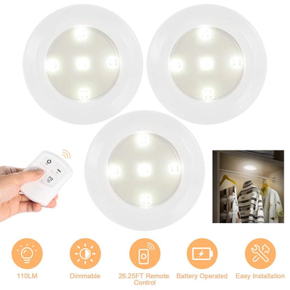 3-Pack: LED Wireless Puck Closet Lights DailySale