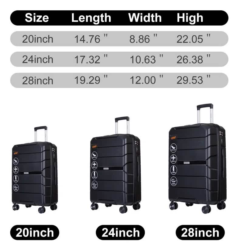 3-Pack: Lightweight Suitcases with TSA Lock DailySale