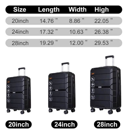 3-Pack: Lightweight Suitcases with TSA Lock DailySale