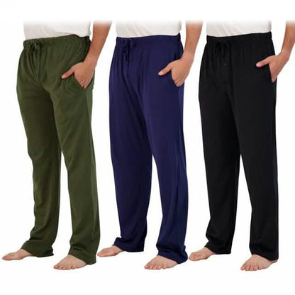3-Pack: Men's Cotton Lounge Pajama Pants with Pockets DailySale