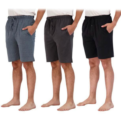3-Pack: Men's Cotton Lounge Shorts with Pockets DailySale