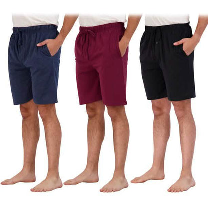 3-Pack: Men's Cotton Lounge Shorts with Pockets DailySale