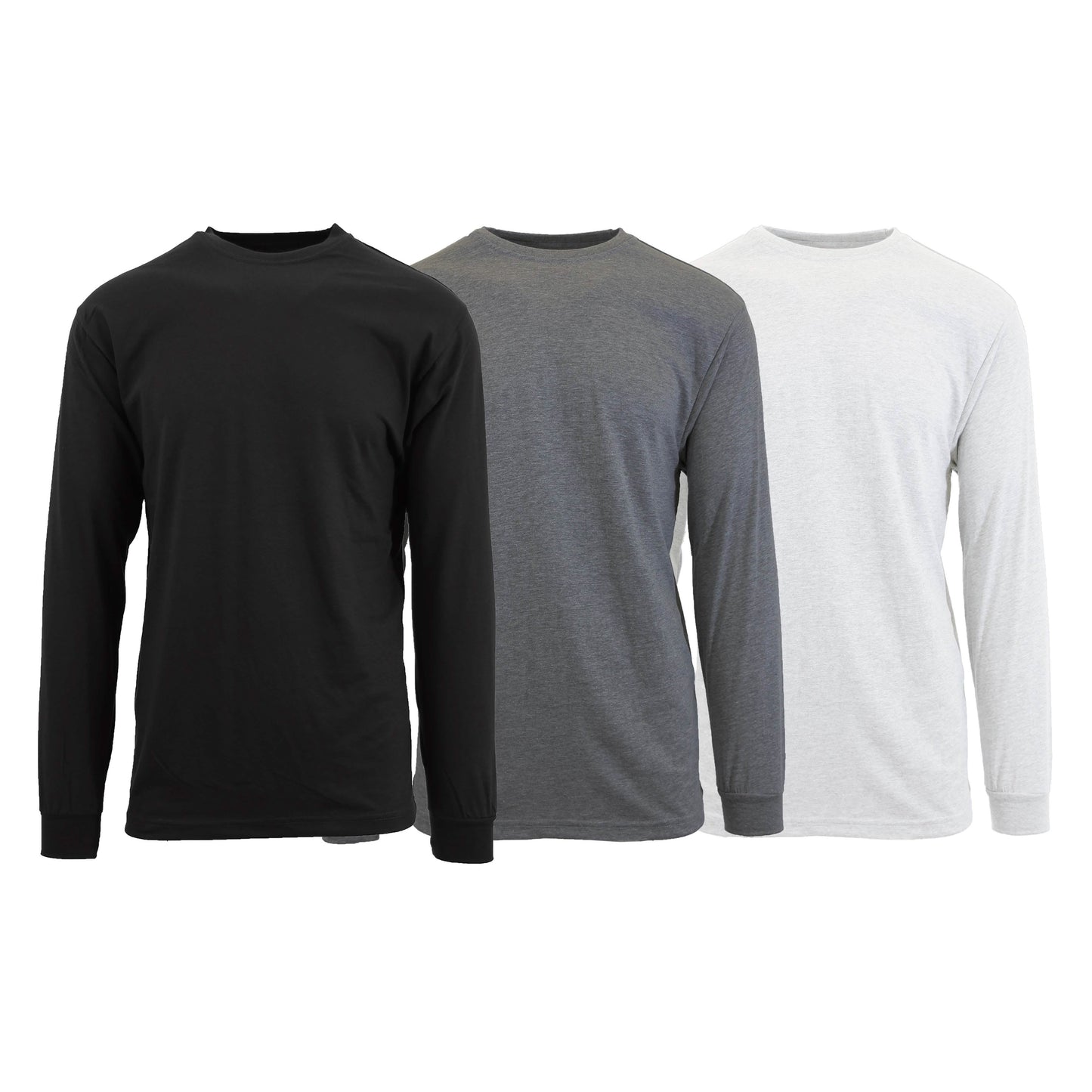 3-Pack: Men's Crew Neck Long Sleeve Classic Tee DailySale