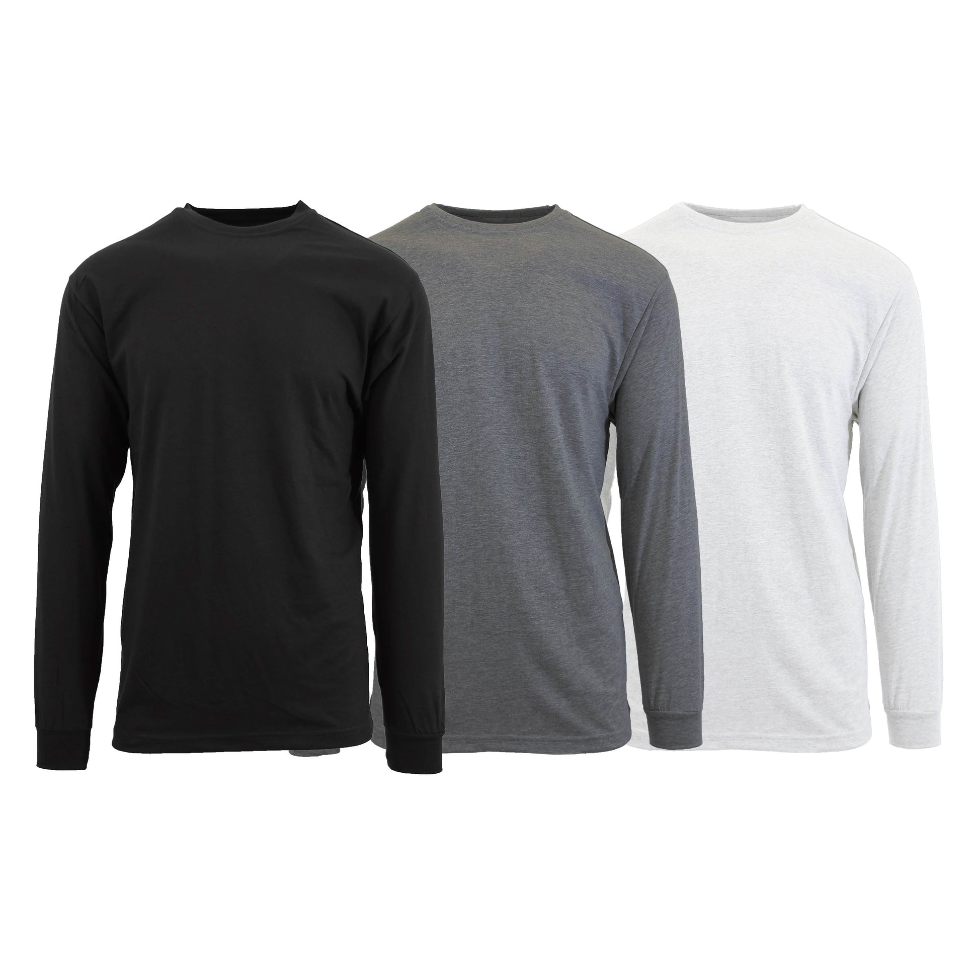 3-Pack: Men's Crew Neck Long Sleeve Classic Tee DailySale