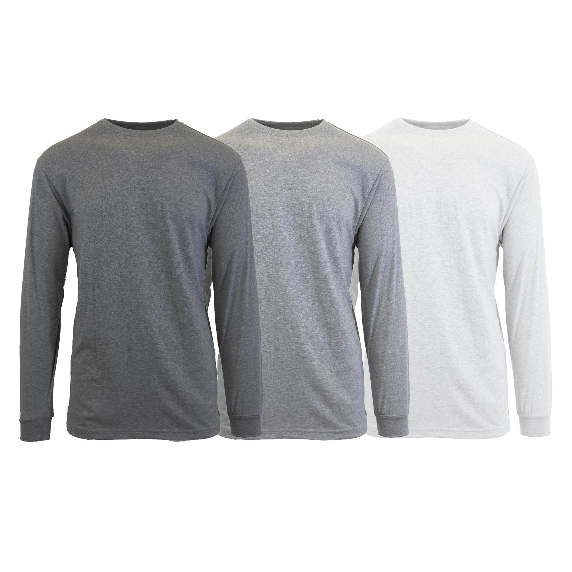 3-Pack: Men's Crew Neck Long Sleeve Classic Tee DailySale