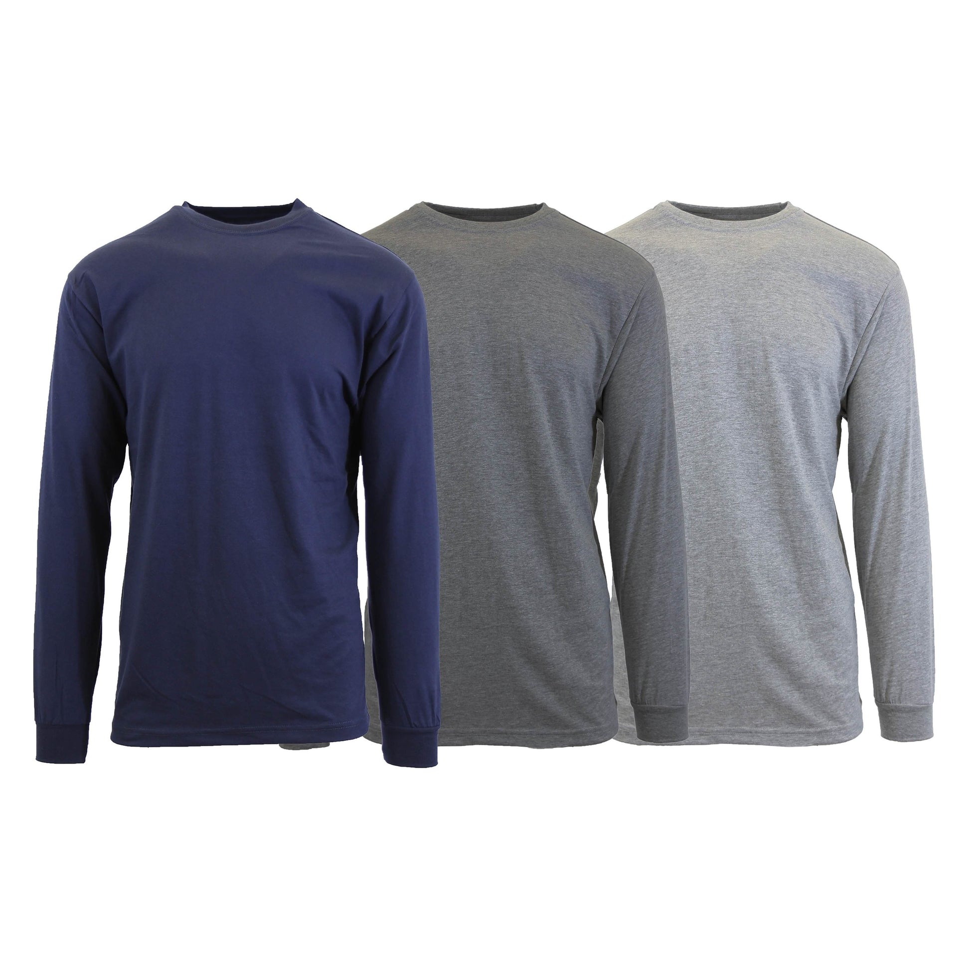 3-Pack: Men's Crew Neck Long Sleeve Classic Tee DailySale