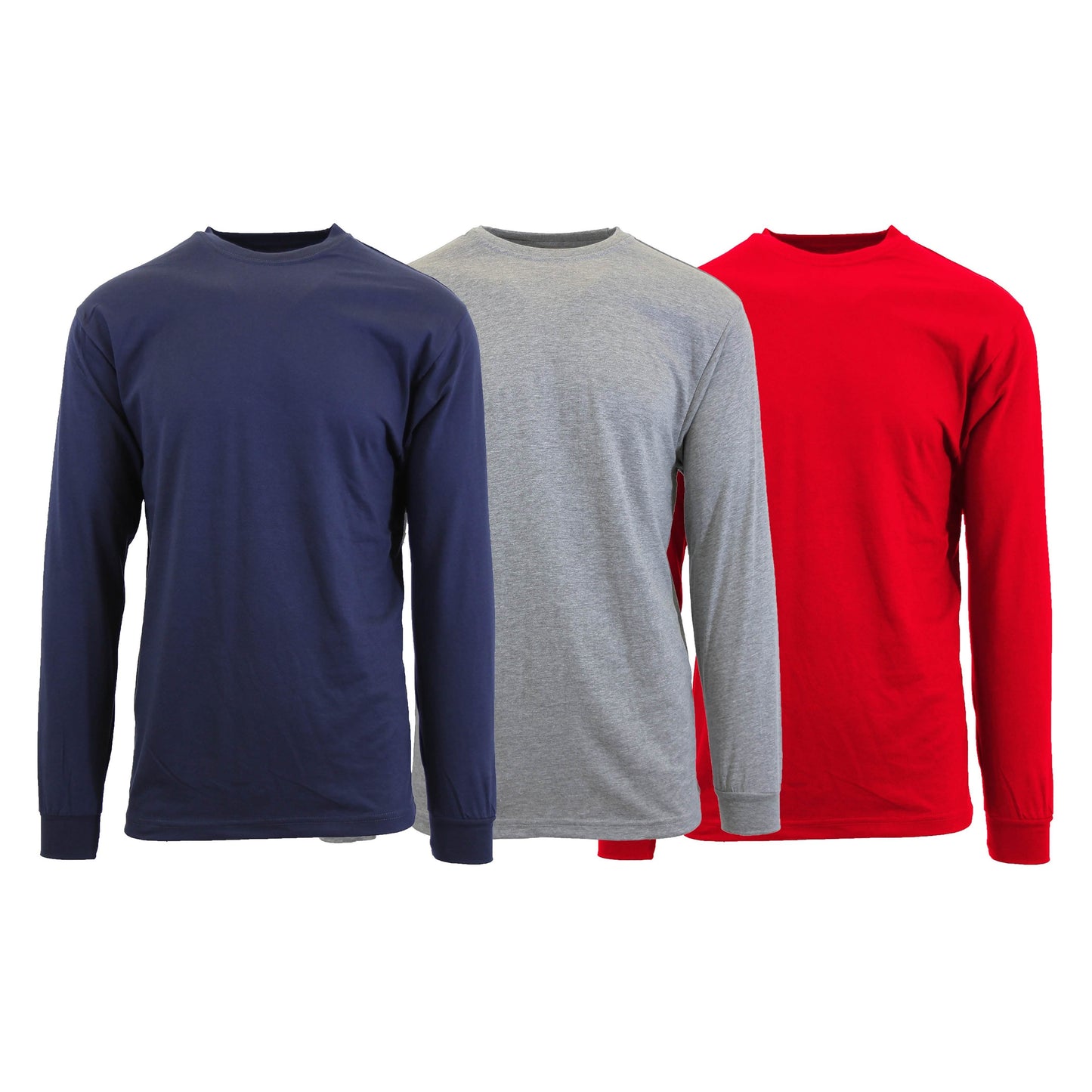 3-Pack: Men's Crew Neck Long Sleeve Classic Tee DailySale