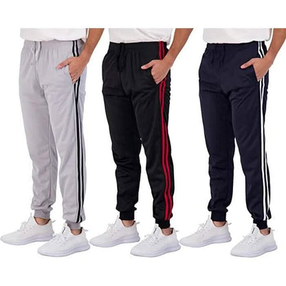 3-Pack: Men's Fleece Active Tricot Joggers with Pockets DailySale