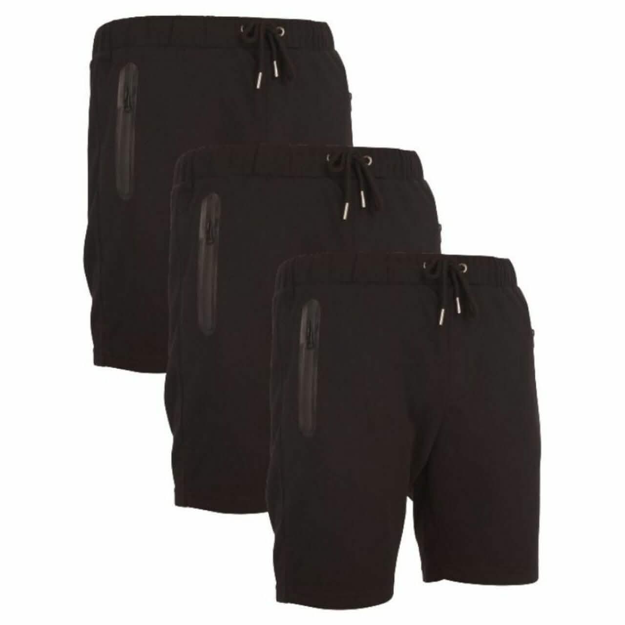3-Pack: Men's French Terry Shorts with Zippered Pockets DailySale