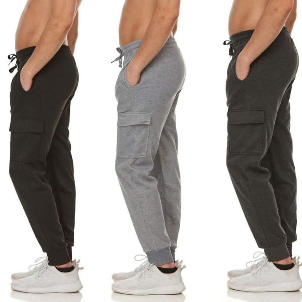 3-Pack: Men's Jogger Pants with Cargo Pockets DailySale