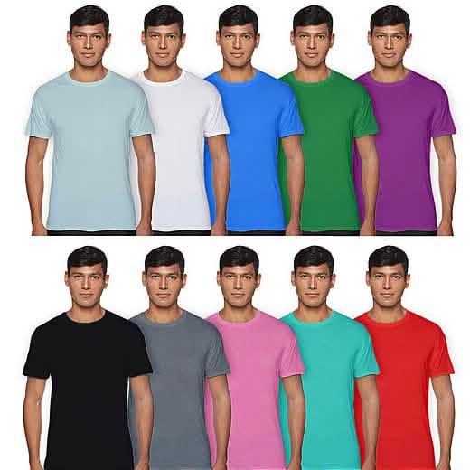 3-Pack: Men's Laviva Active Moisture Wicking Dry Fit Crew Neck Shirts DailySale