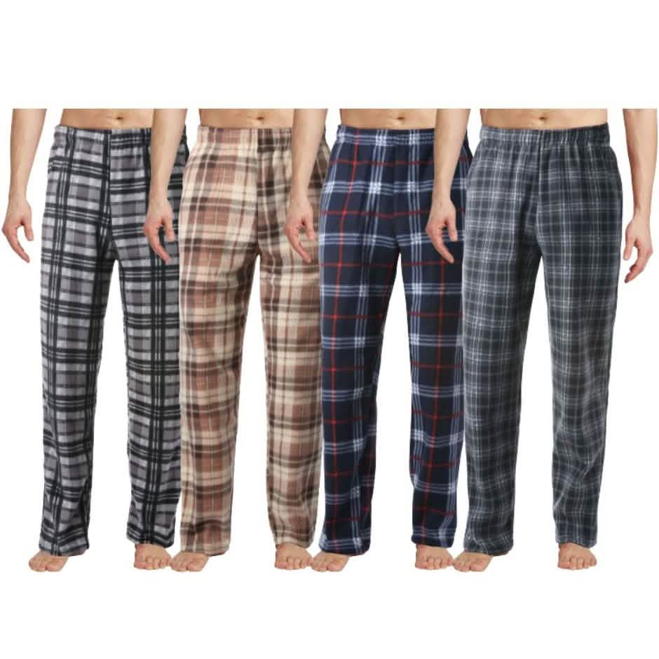 3-Pack: Men's Microfleece Assorted Pajama Pants DailySale