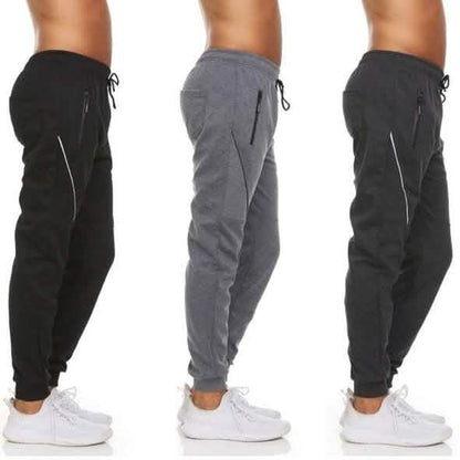 3-Pack: Men's Moisture-Wicking Jogger Pants with Zipper Pockets DailySale