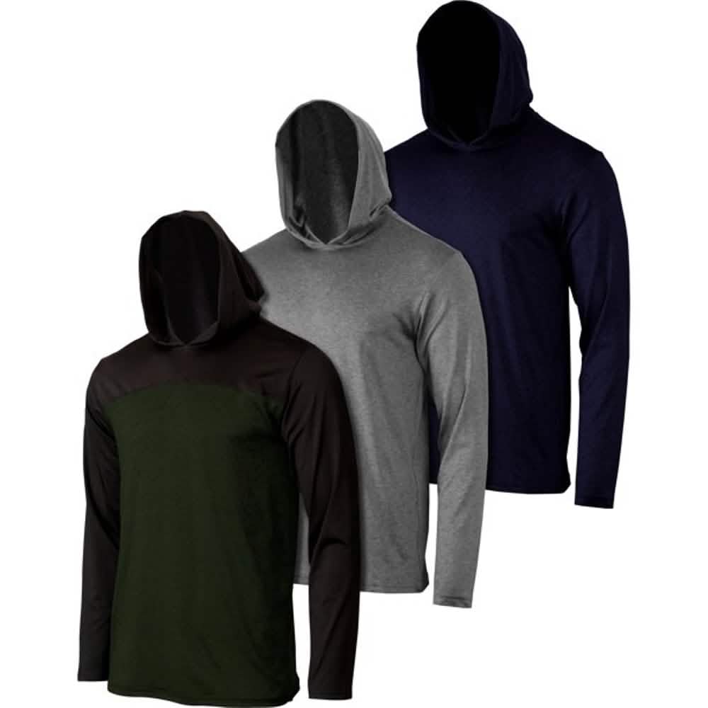 3-Pack: Men's Moisture Wicking Lightweight Hoodies DailySale