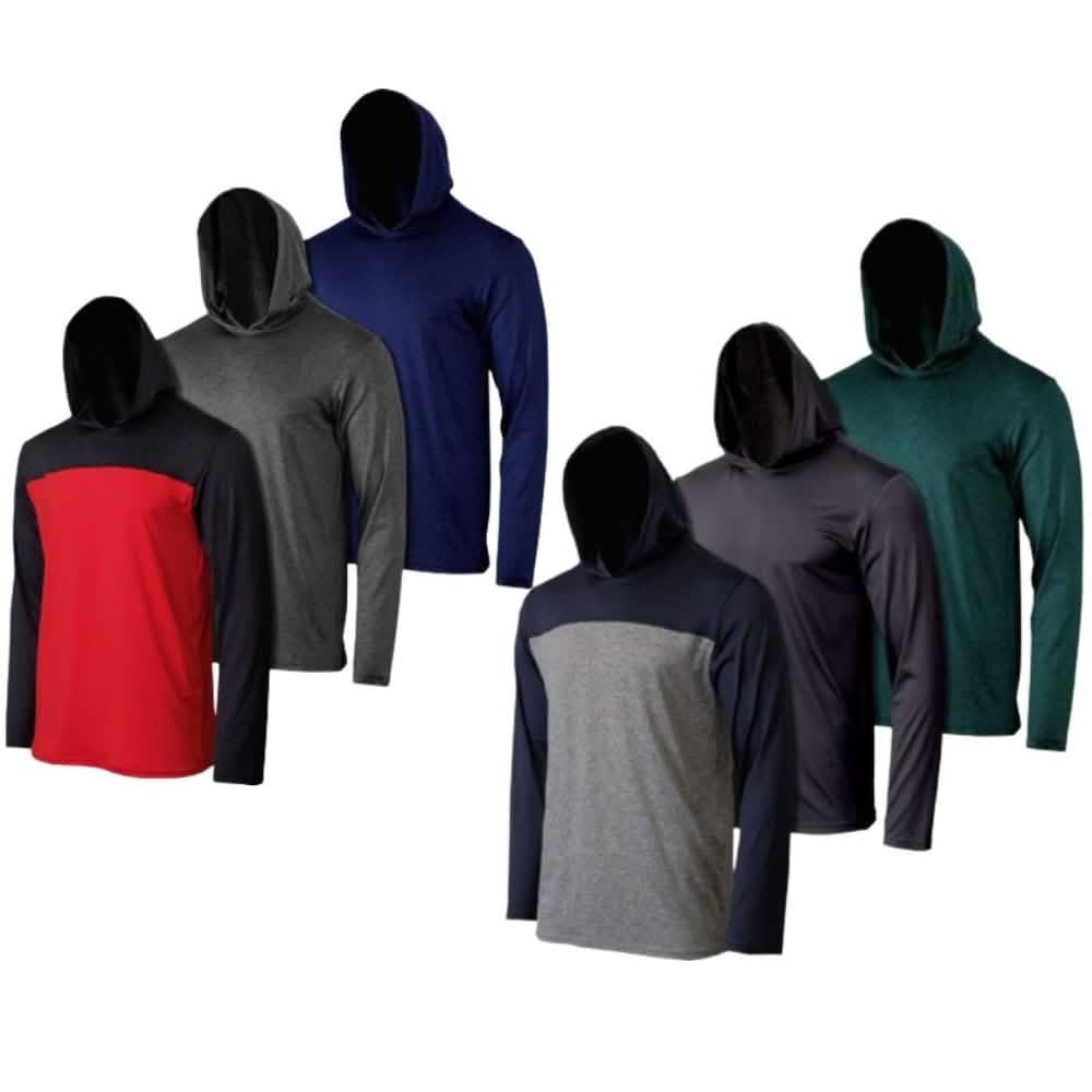 3-Pack: Men's Moisture Wicking Lightweight Hoodies DailySale