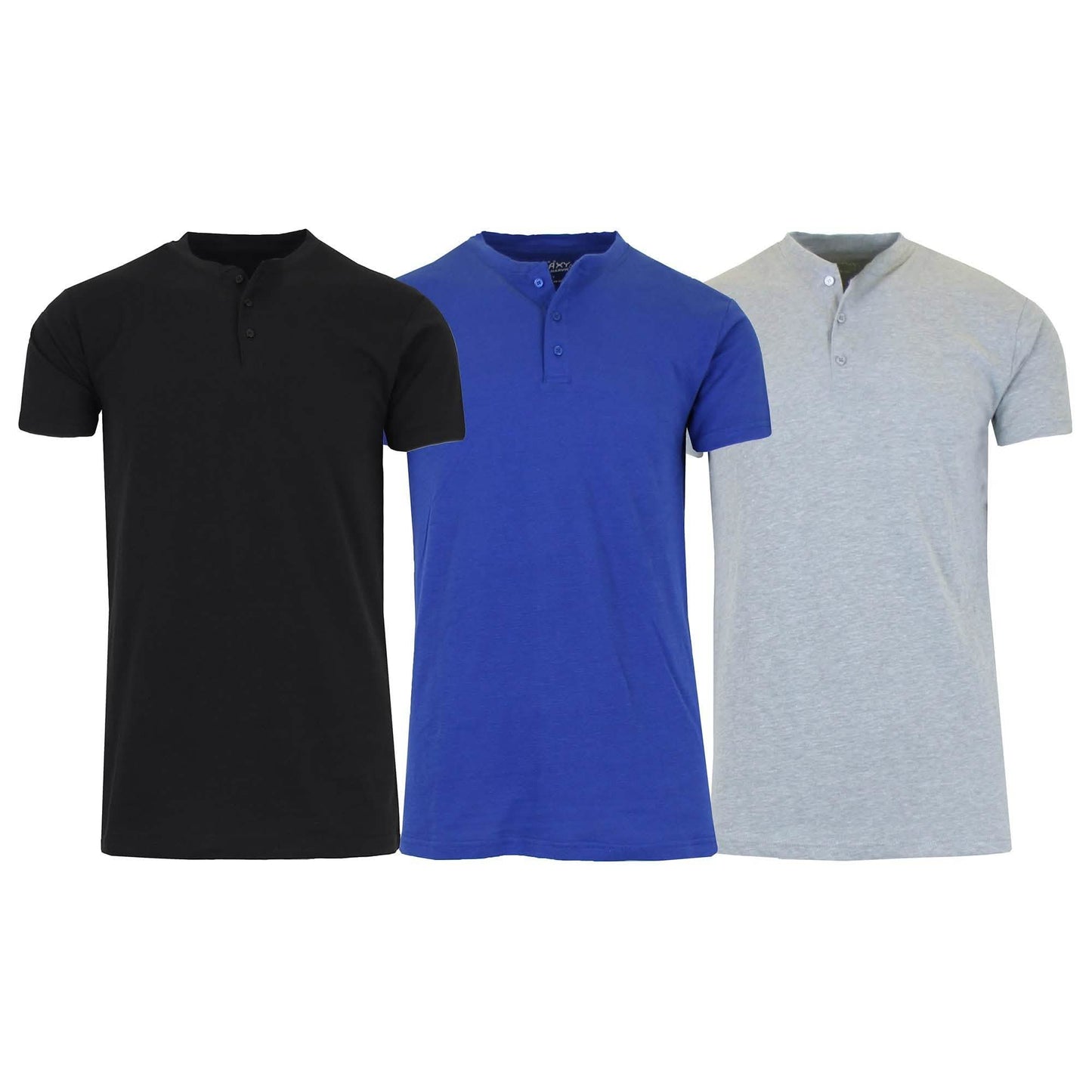 3-Pack Men's Slim Fitting Short Sleeve Henley Slub Tee DailySale