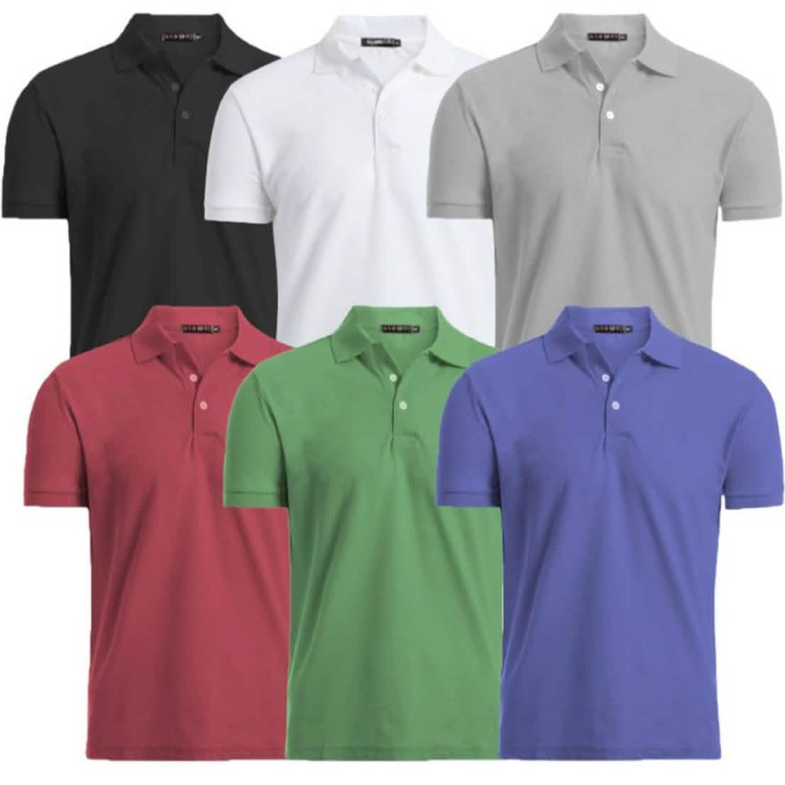 3-Pack: Men's Solid Short-Sleeve Polo Shirt DailySale