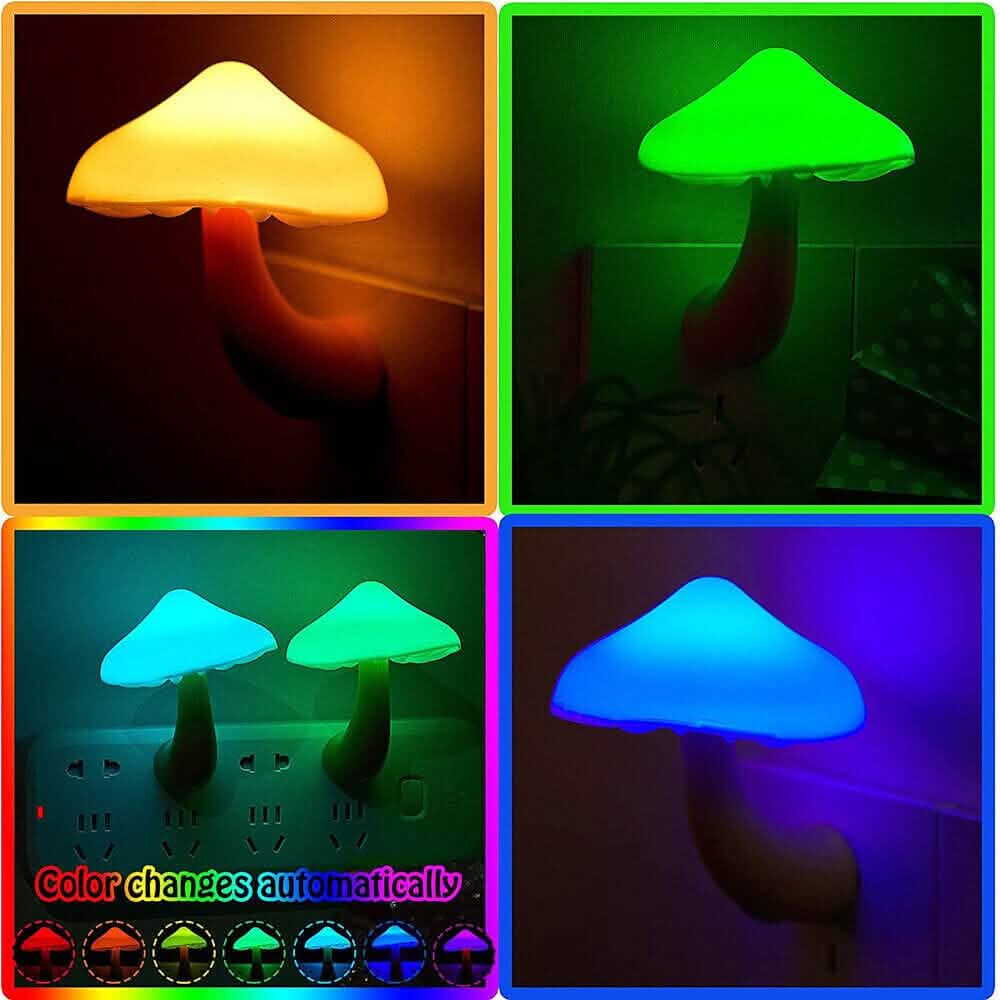 3-Pack: Mushroom Night Light with Dusk to Dawn Sensor DailySale