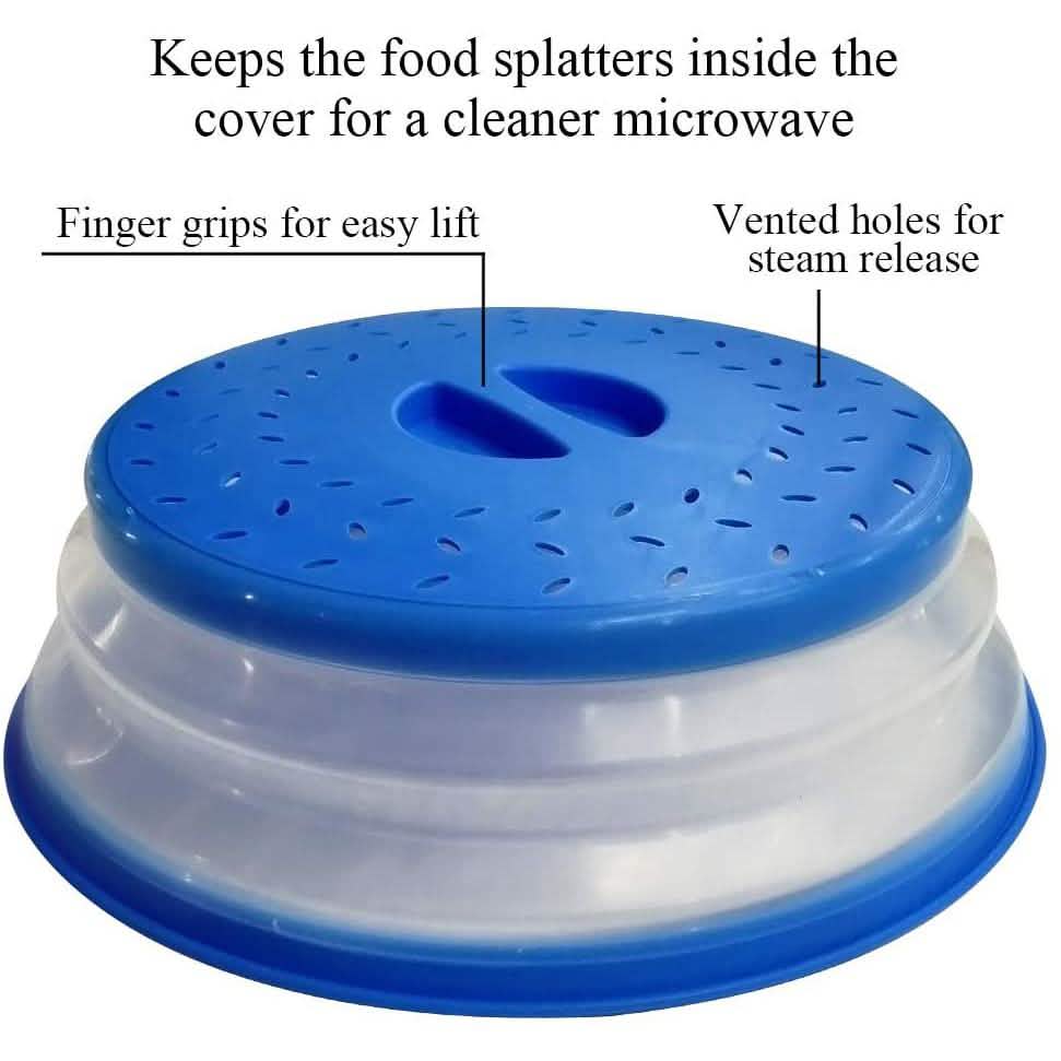 3-Pack: OUZIFISH 10.5 inch Collapsible Food Plate Lid Cover DailySale