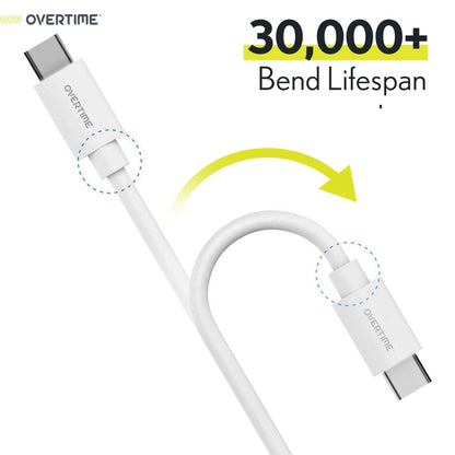 3-Pack: Overtime USB-C to USB-C Charging Cable DailySale