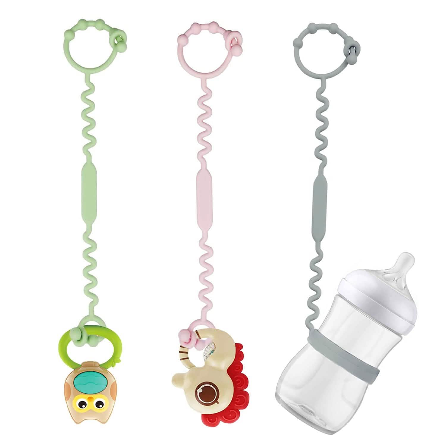3-Pack: Pacifier Holder Clip with self-Adjusting Bayonet DailySale