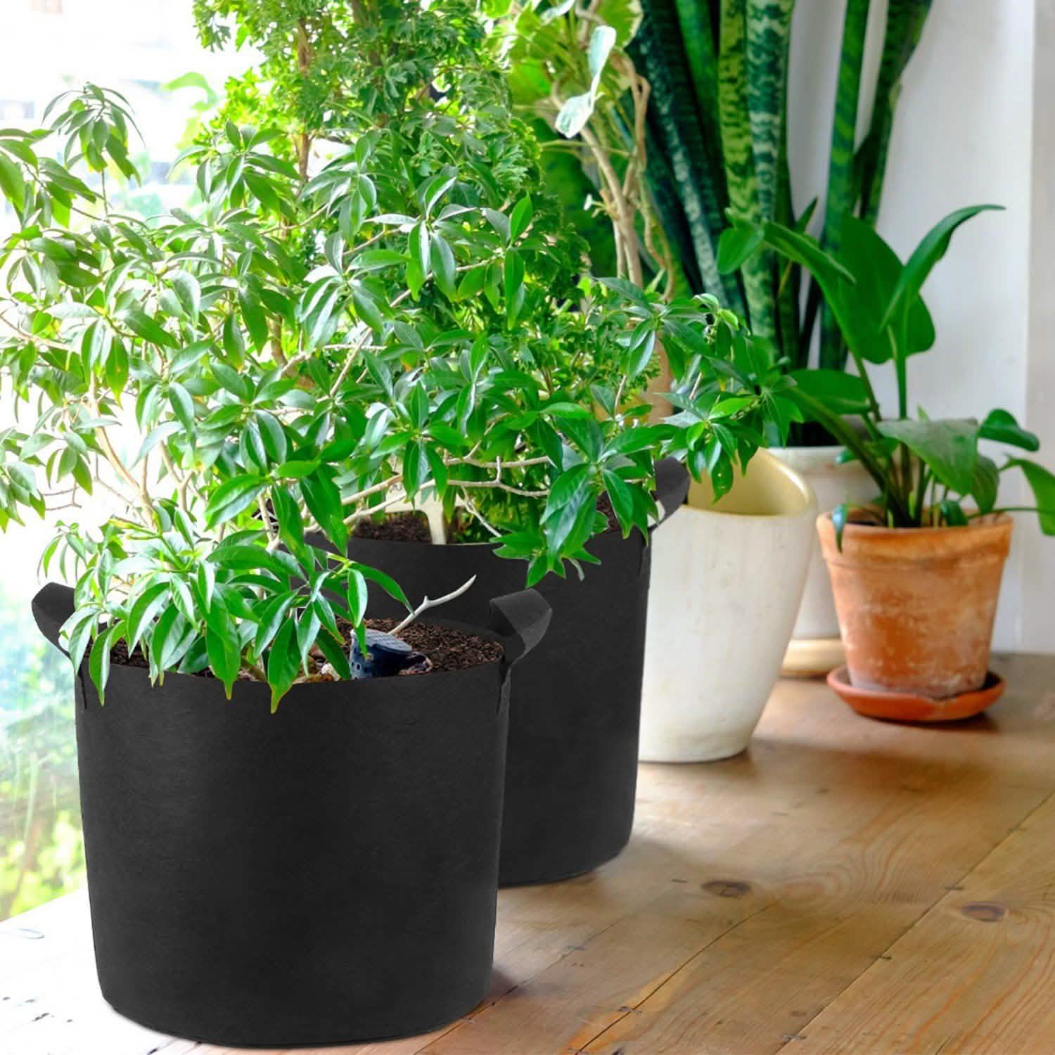 3-Pack: Planter Bags Breathable Planting Fabric Pots with Harvest Window DailySale