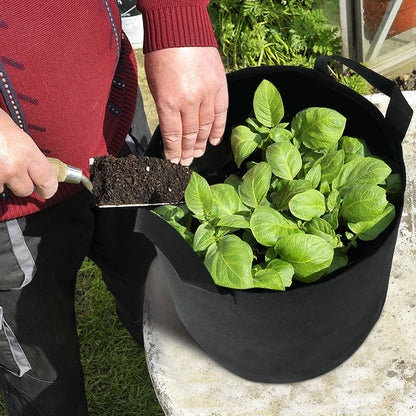 3-Pack: Planter Bags Breathable Planting Fabric Pots with Harvest Window DailySale