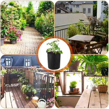 3-Pack: Planter Bags Breathable Planting Fabric Pots with Harvest Window DailySale