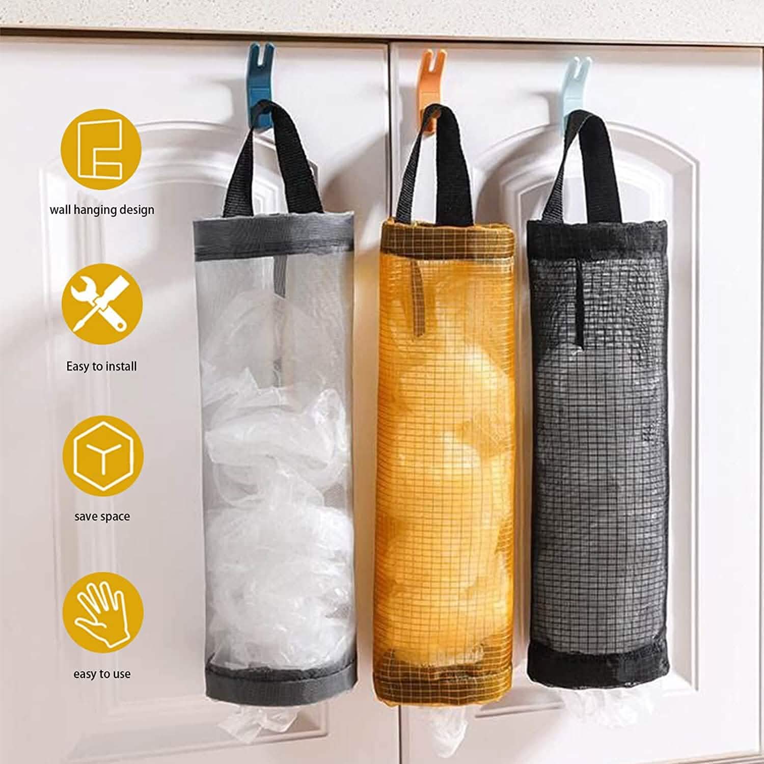 3-Pack: Plastic Mesh Grocery Bag Holder DailySale