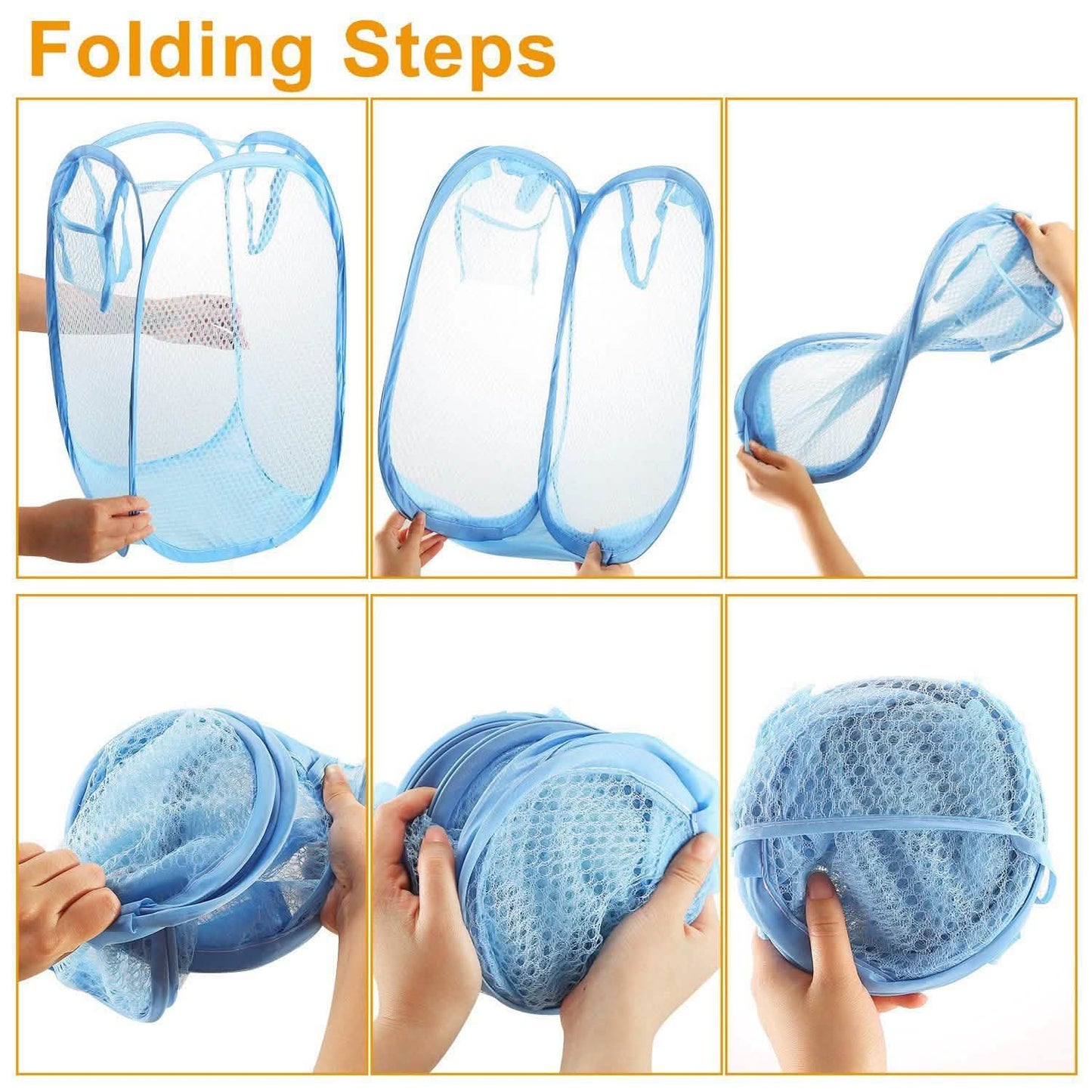 3-Pack: Pop-Up Laundry Hampers Foldable DailySale