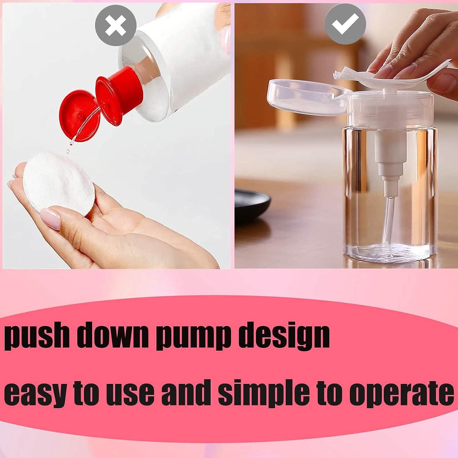 3-Pack: Push Down Empty Pump Dispenser Bottle DailySale
