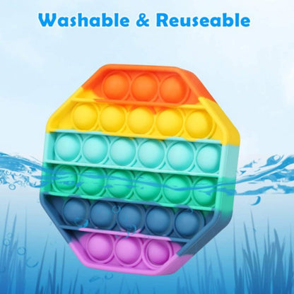 3-Pack: Rainbow Bubble Popper Anti-Stress Fidget Toy DailySale