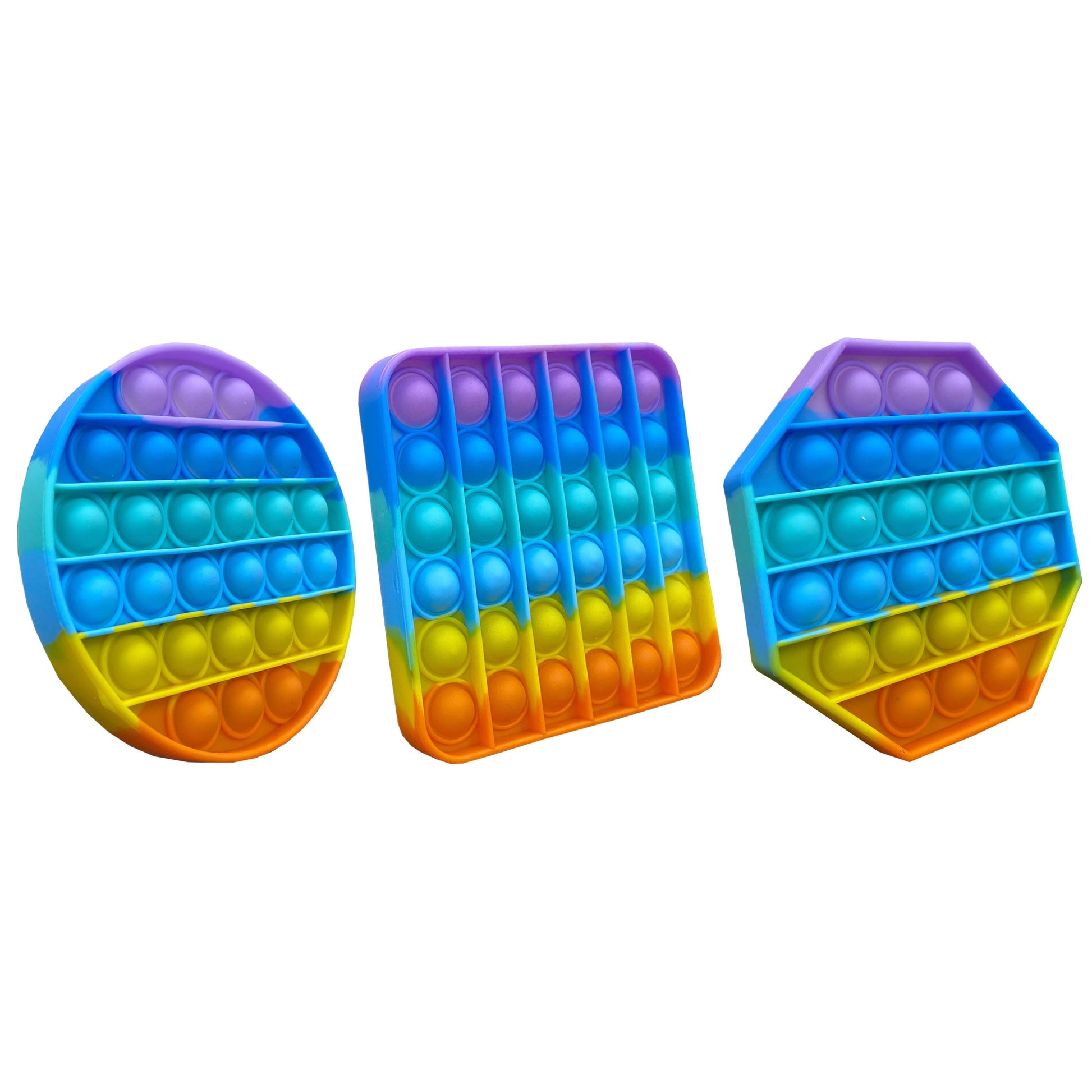 3-Pack: Rainbow Bubble Popper Anti-Stress Fidget Toy DailySale