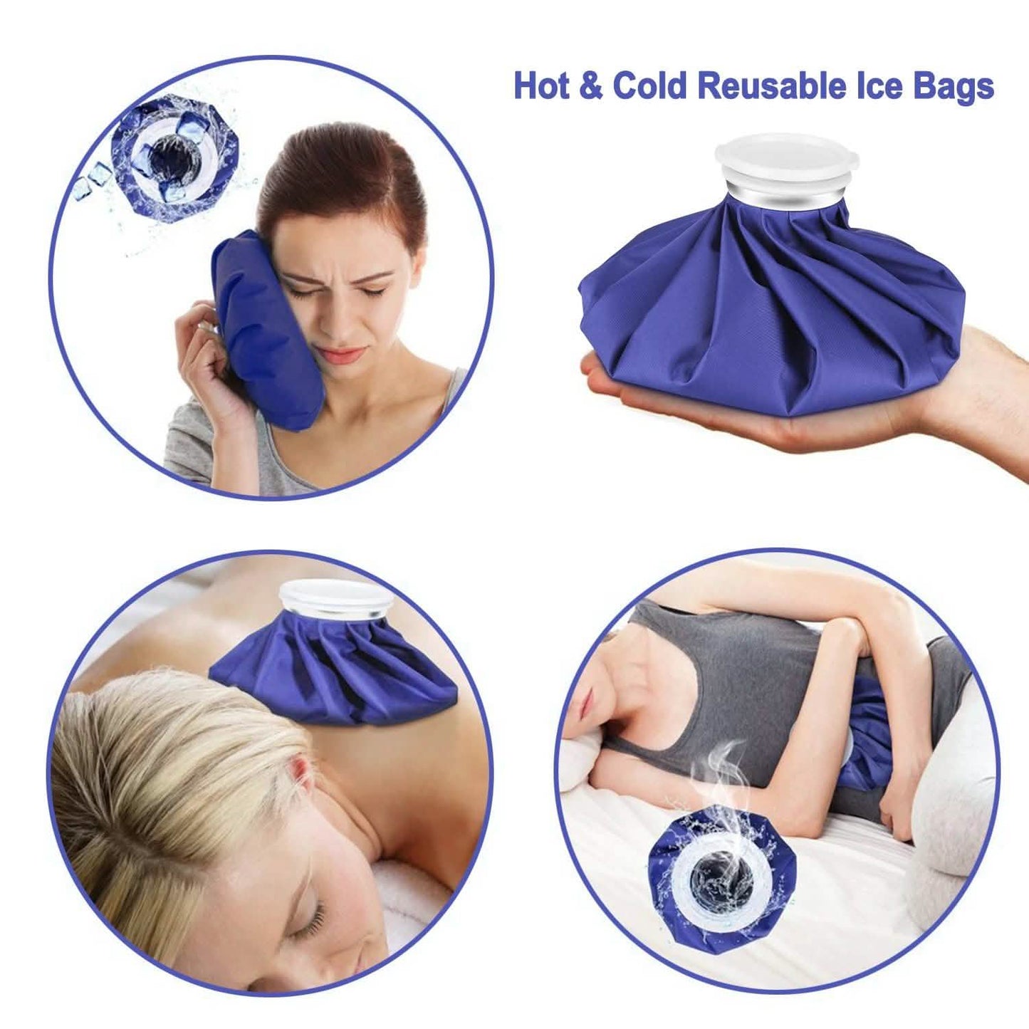 3-Pack: Reusable Ice Bag Pain Relief Heat Pack Sports Injury First Aid DailySale