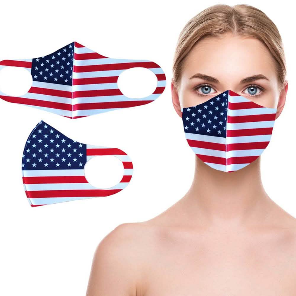 3-Pack: Reusable Non-Medical USA Flag Mask DailySale