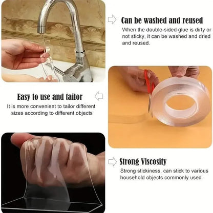 3-Pack: Reusable & Washable Nano Double-Sided Tape DailySale