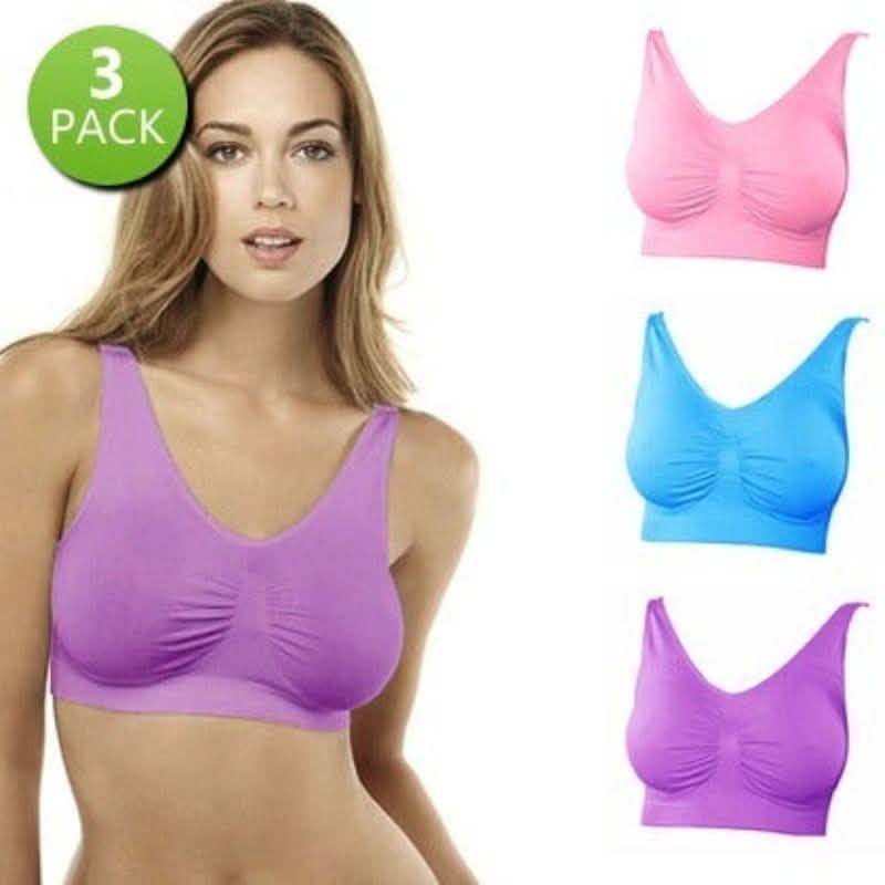 3-Pack: Seamless Comfy Bras - Assorted Color Sets DailySale