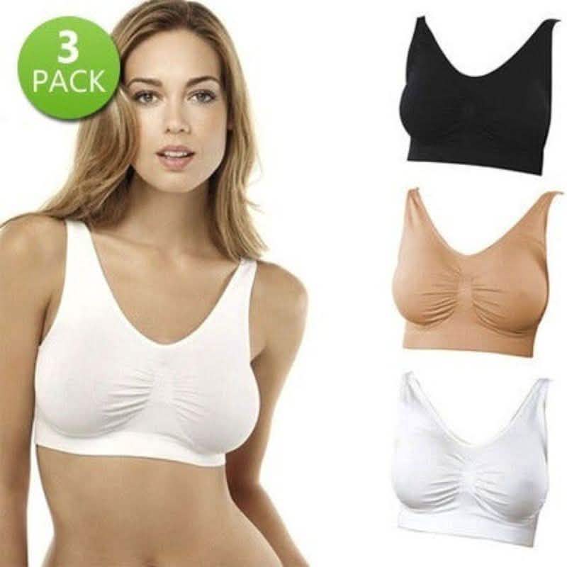 3-Pack: Seamless Comfy Bras - Assorted Color Sets DailySale