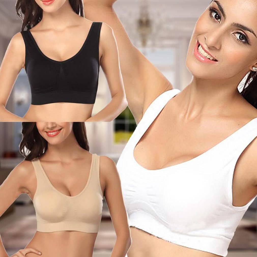 3-Pack: Seamless Miracle Bras with Removable Pads - Assorted Color Sets DailySale