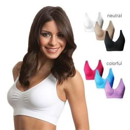 3-Pack: Seamless Miracle Bras with Removable Pads - Assorted Color Sets DailySale