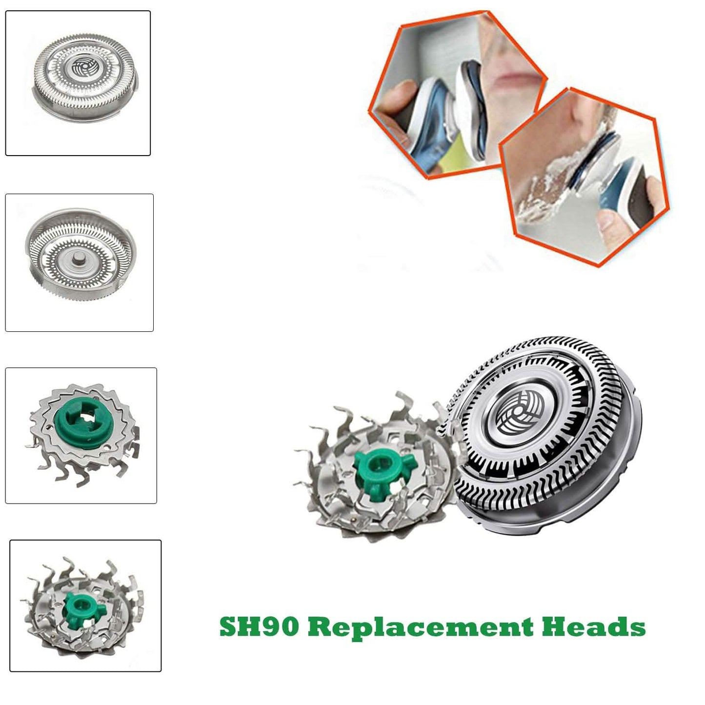 3-Pack: SH90 Replacement Head for Philips Norelco DailySale