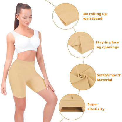3-Pack: Slip Shorts for Women Under Dress, Comfortable Smooth Yoga Shorts DailySale