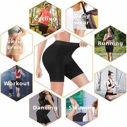 3-Pack: Slip Shorts for Women Under Dress, Comfortable Smooth Yoga Shorts DailySale