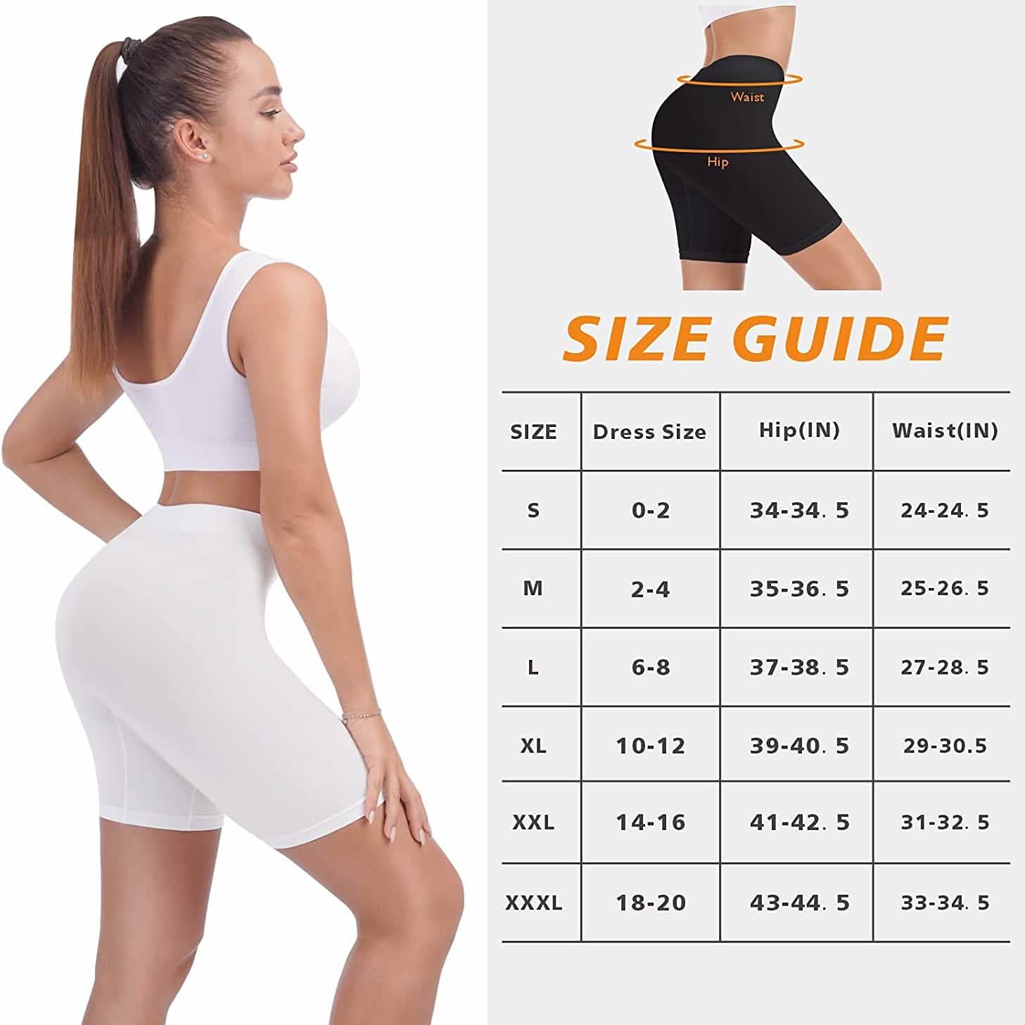 3-Pack: Slip Shorts for Women Under Dress, Comfortable Smooth Yoga Shorts DailySale
